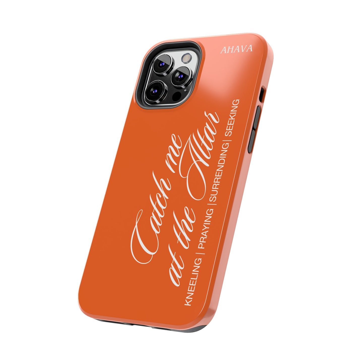 "Catch Me at the Altar" Orange Phone Case
