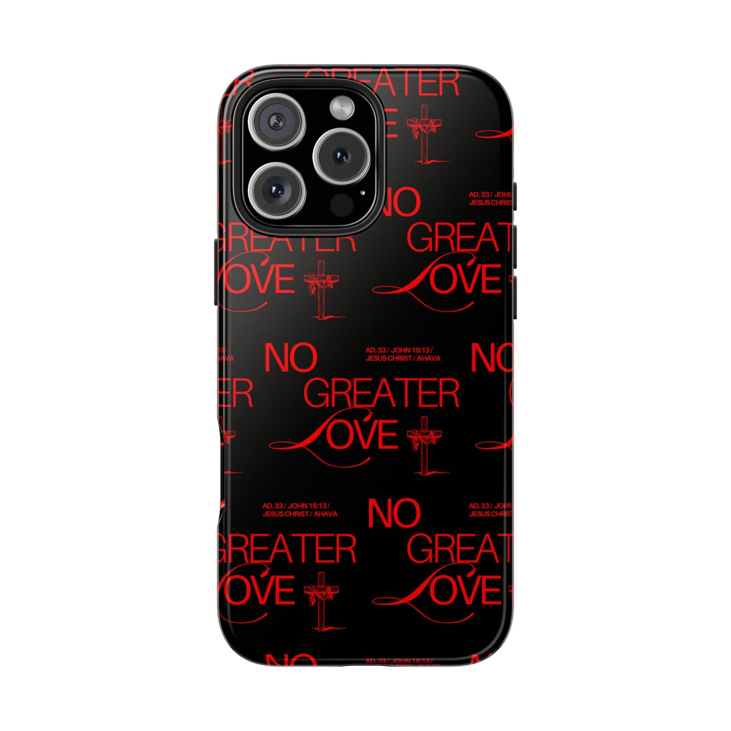 "No Greater Love" Red Phone Case