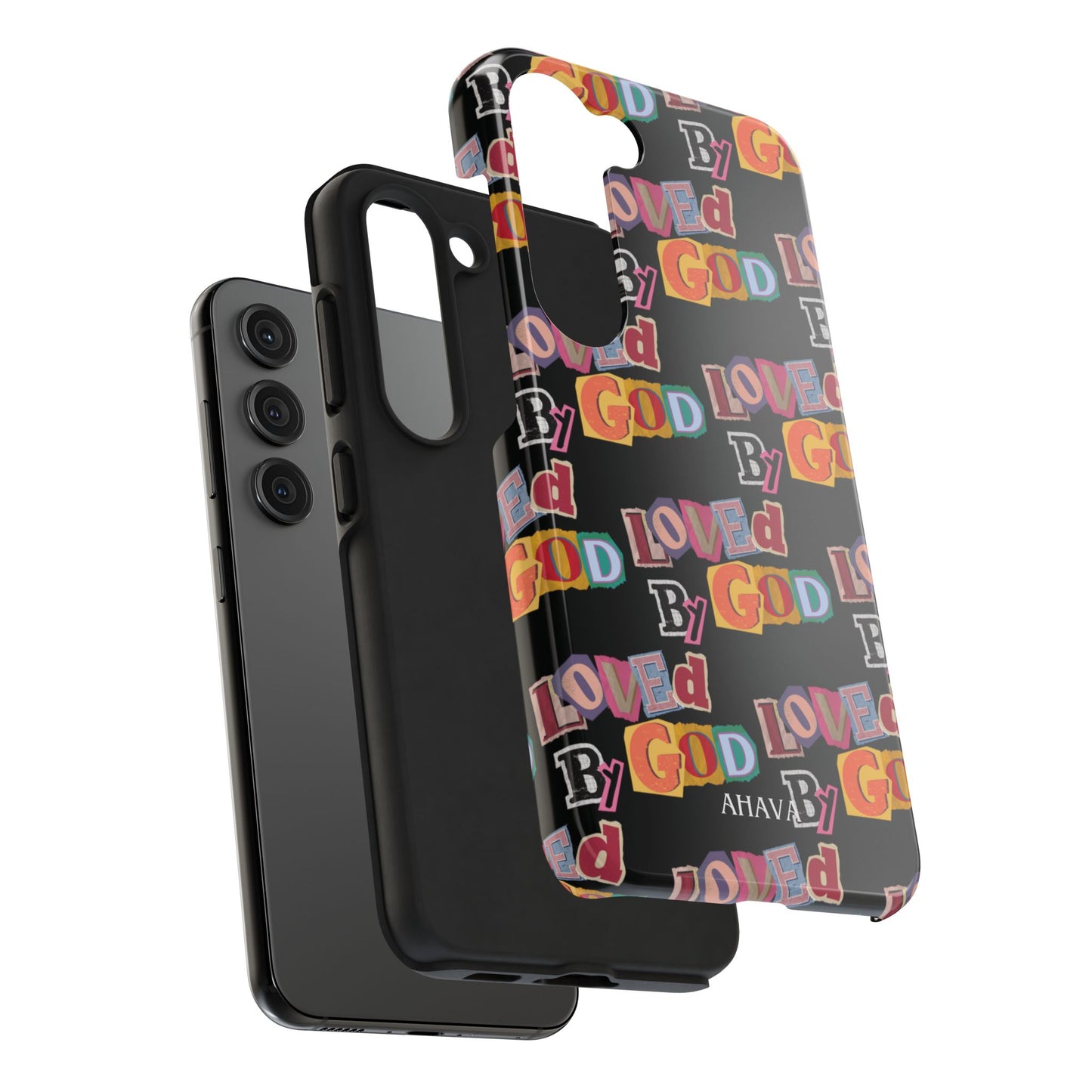 "Loved by God" Black Phone Case