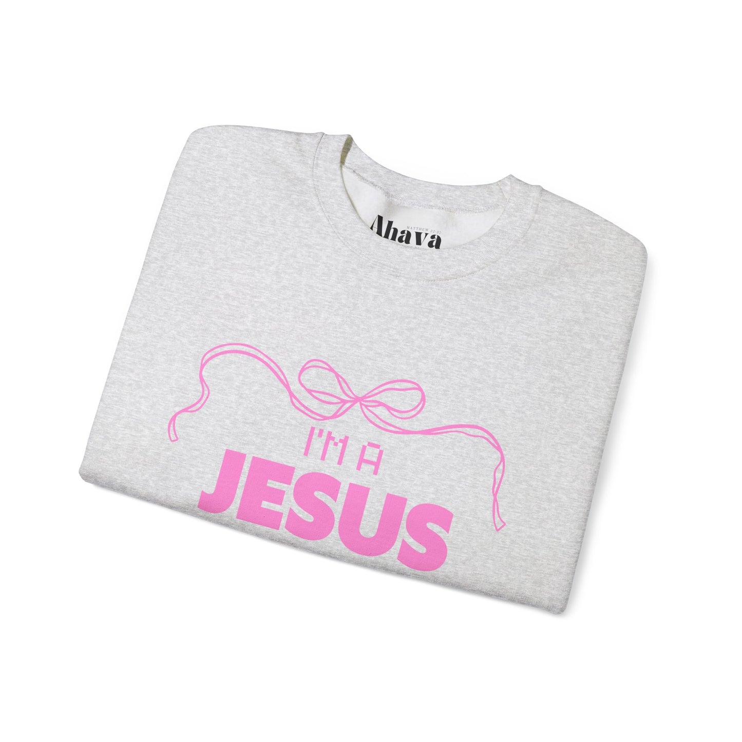Jesus girl in a Jesus World Sweatshirt