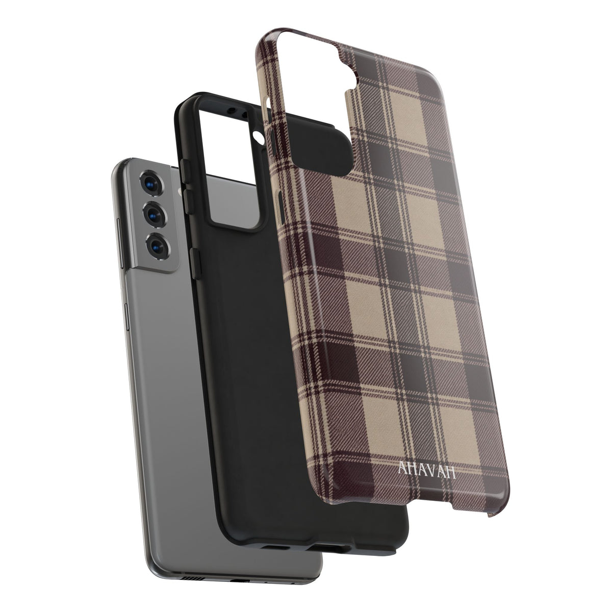 Abba’s Embrace | Warm Teddy Plaid Phone Case