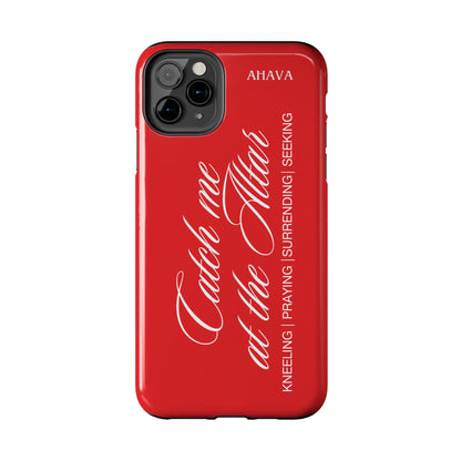 "Catch Me at the Altar" Red Phone Case