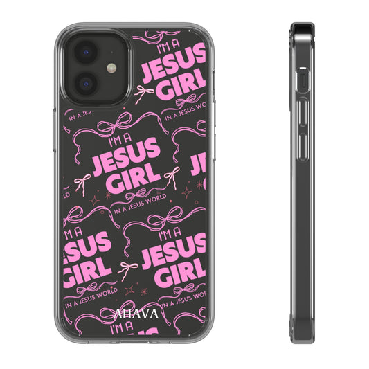 I'm a Jesus Girl Pink Case -Clear