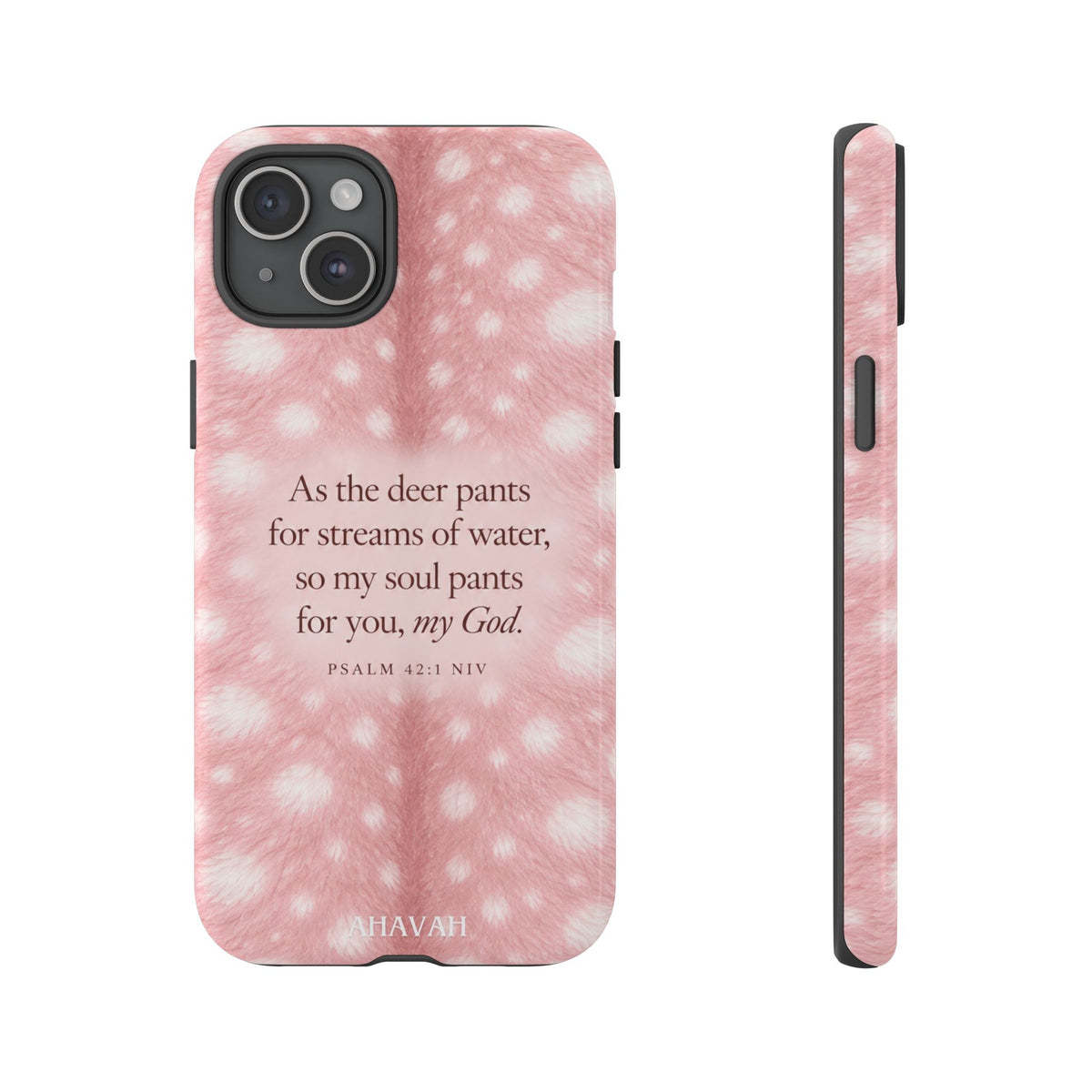 Psalm 42:1 Blush Pink Fawn Phone Case