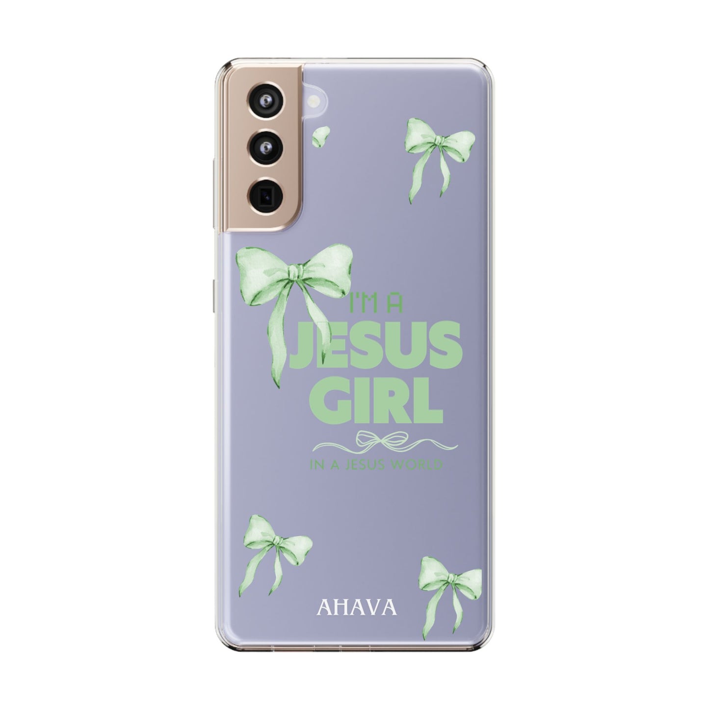 I'm a Jesus Girl Phone Case | Christian Aesthetic Gift for Her | Clear Shockproof Tough Case