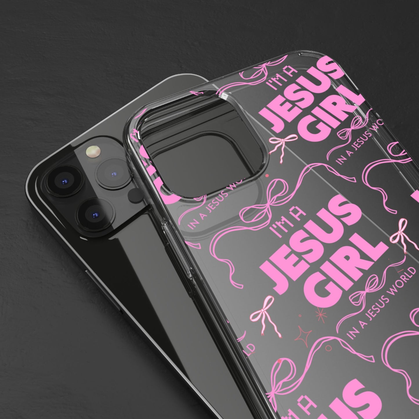 I'm a Jesus Girl Pink Case -Clear