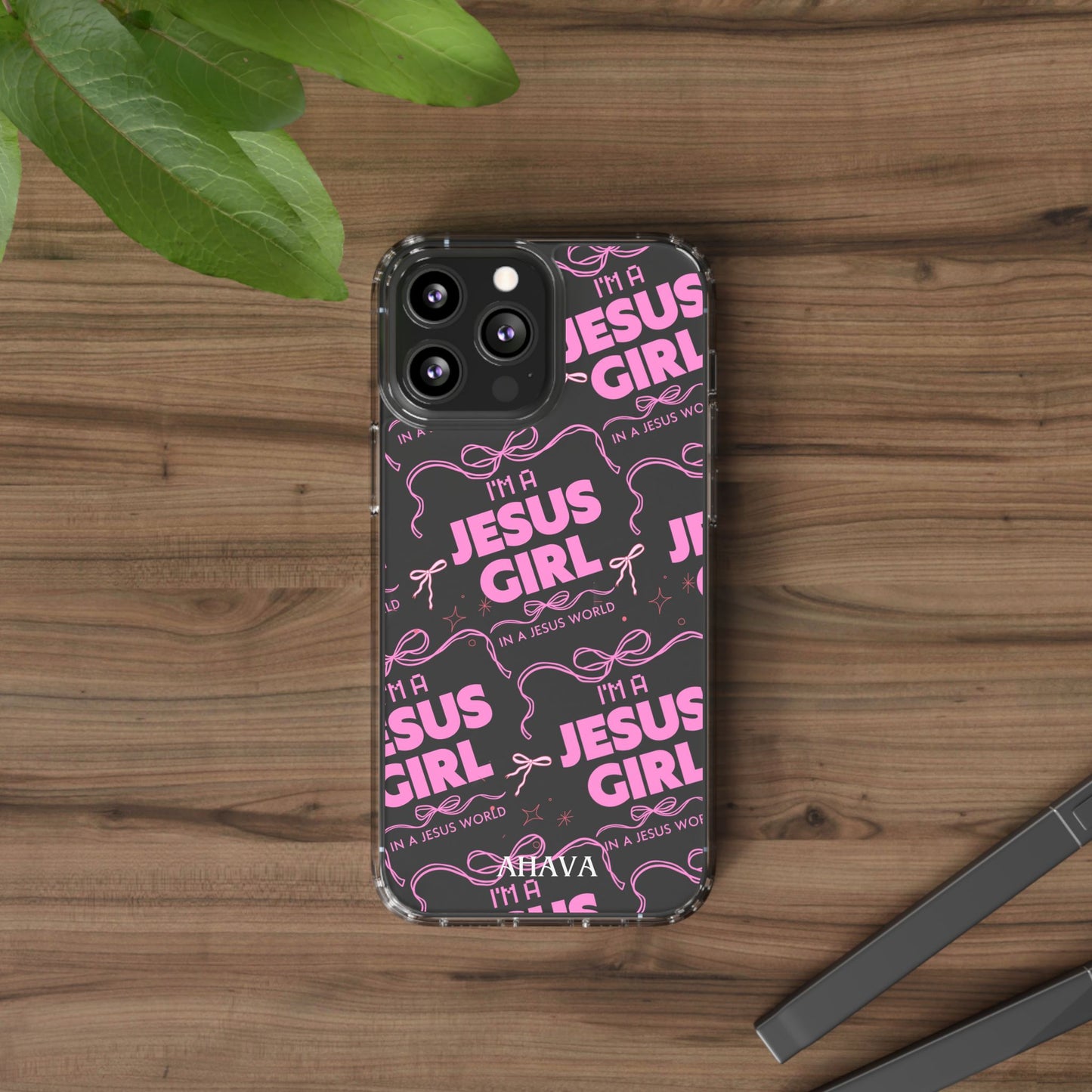 I'm a Jesus Girl Pink Case -Clear