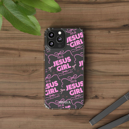 I'm a Jesus Girl Pink Case -Clear