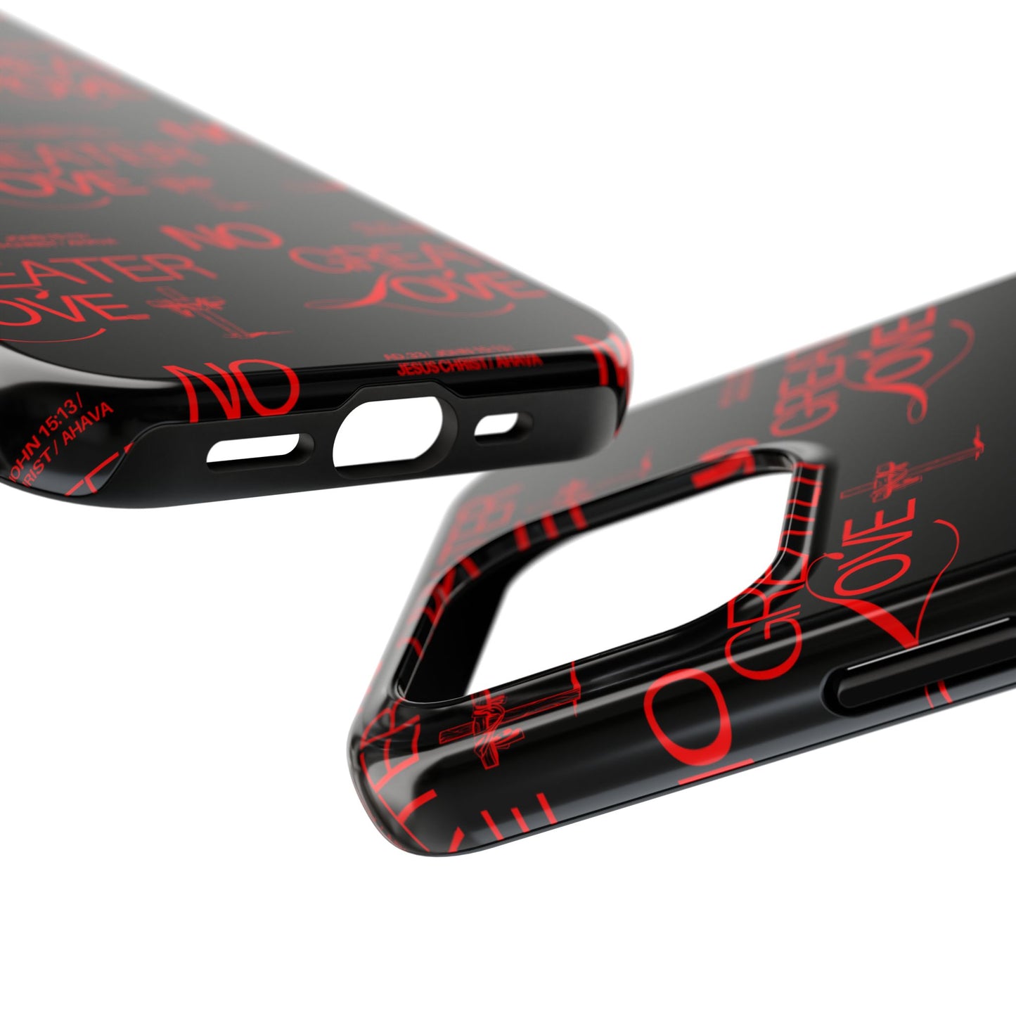 "No Greater Love" Red Phone Case