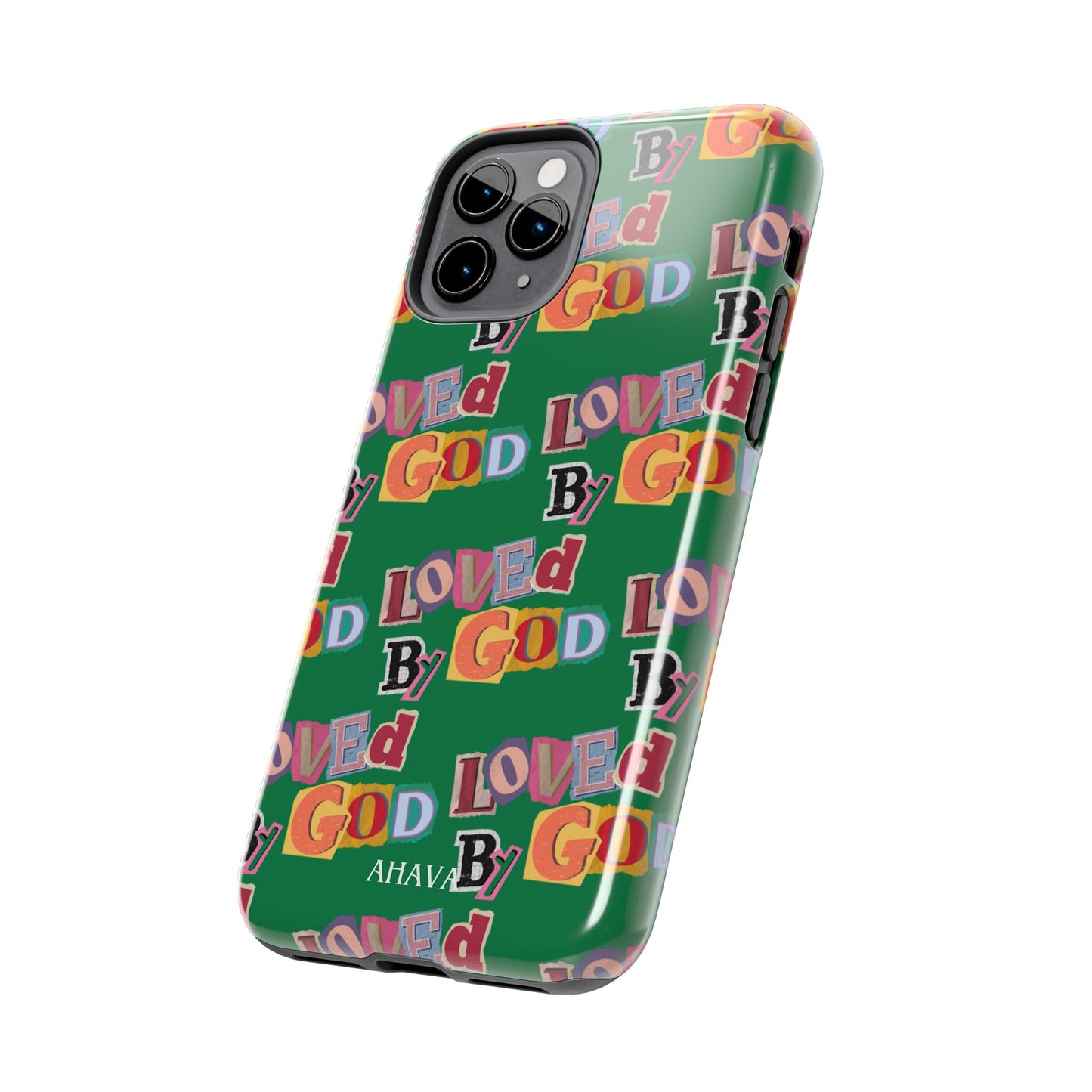 "Loved by God" Green Phone Case