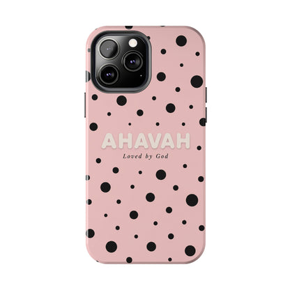 Ahavah Pink Polka Dot Phone Case