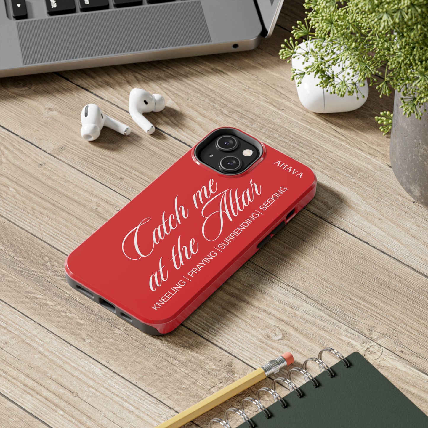 "Catch Me at the Altar" Red Phone Case
