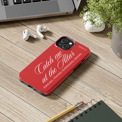 "Catch Me at the Altar" Red Phone Case