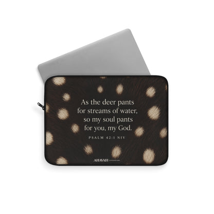 Psalm 42:1 Midnight Fawn Laptop Sleeve | As the Deer Pants