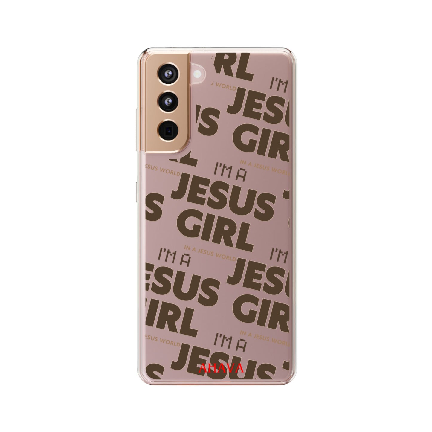 I'm a Jesus Girl Brown Case -Clear