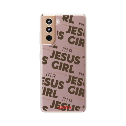 I'm a Jesus Girl Brown Case -Clear