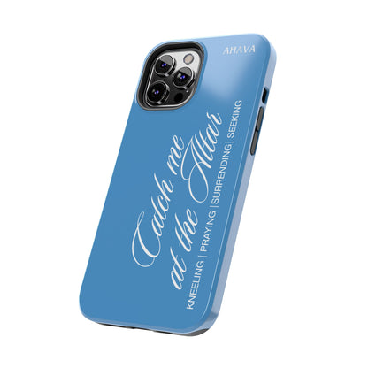 "Catch Me at the Altar" Light Blue Phone Case