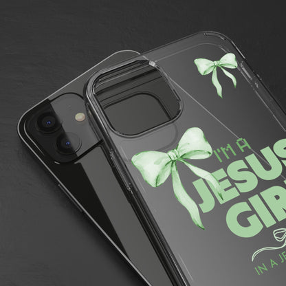 I'm a Jesus Girl Phone Case | Christian Aesthetic Gift for Her | Clear Shockproof Tough Case
