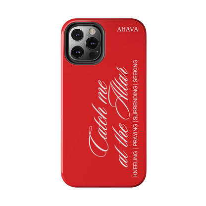 "Catch Me at the Altar" Red Phone Case