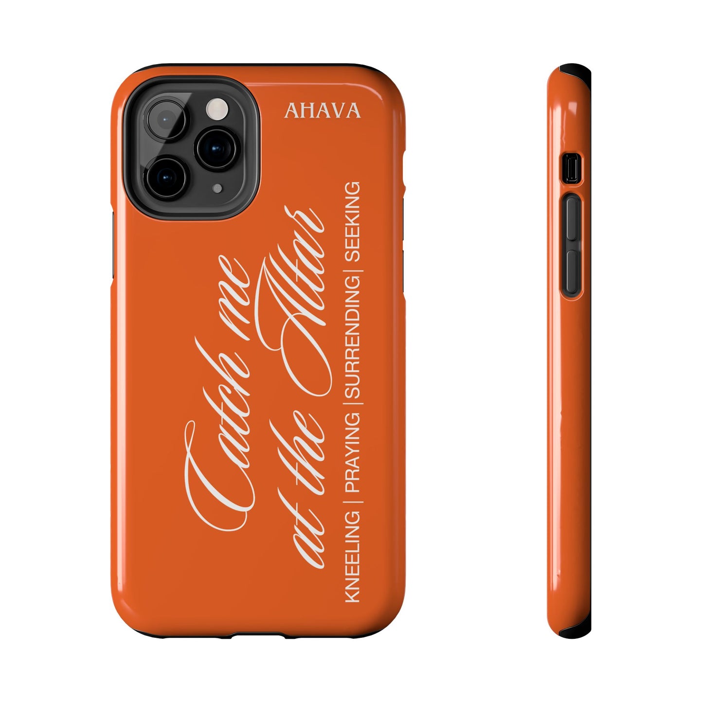 "Catch Me at the Altar" Orange Phone Case