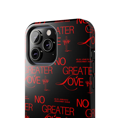 "No Greater Love" Red Phone Case