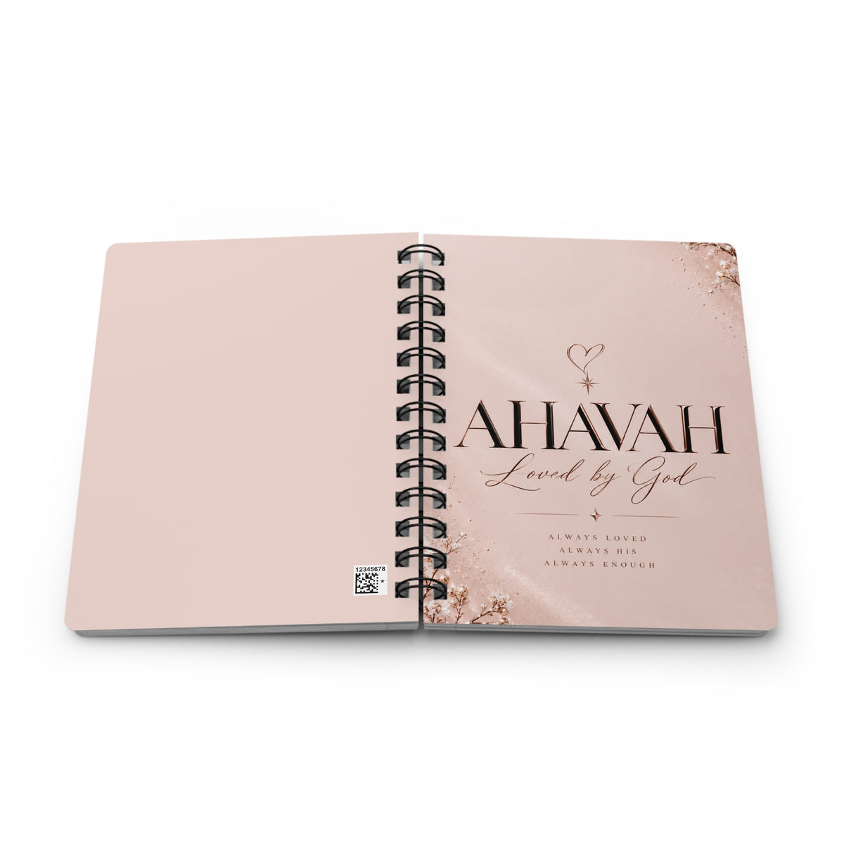 Ahavah Loved by God Spiral Bound Journal | Christian Scripture Notebook