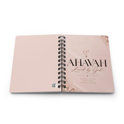 Ahavah Loved by God Spiral Bound Journal | Christian Scripture Notebook