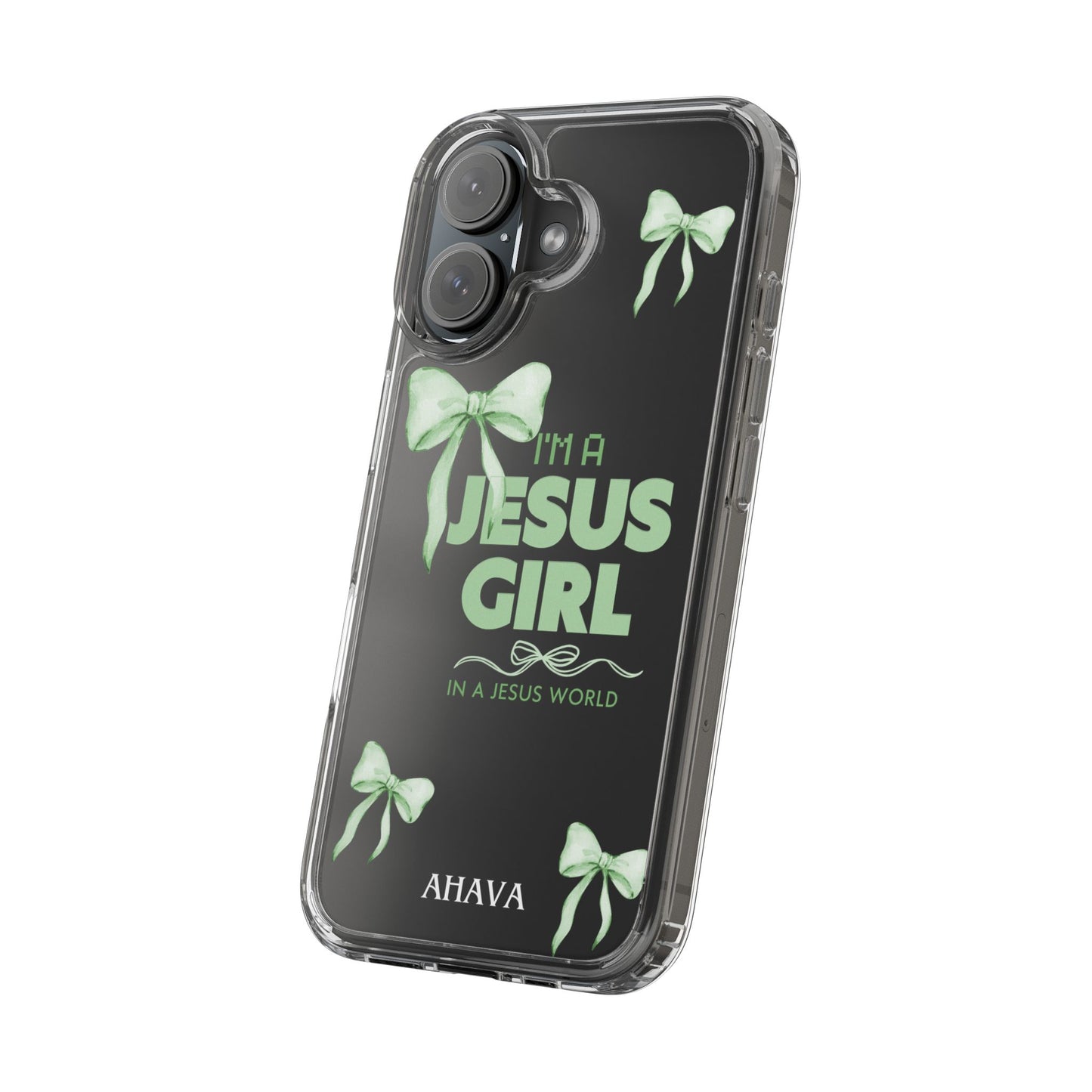 I'm a Jesus Girl Phone Case | Christian Aesthetic Gift for Her | Clear Shockproof Tough Case