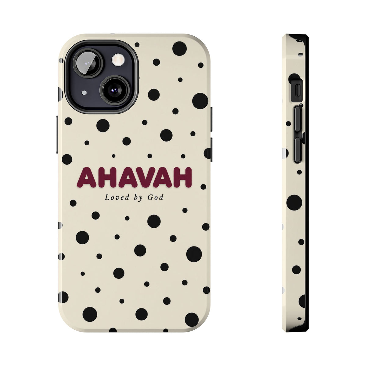 Ahavah Ivory Polka Dots Phone Case