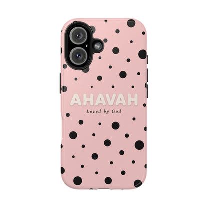 Ahavah Pink Polka Dot Phone Case