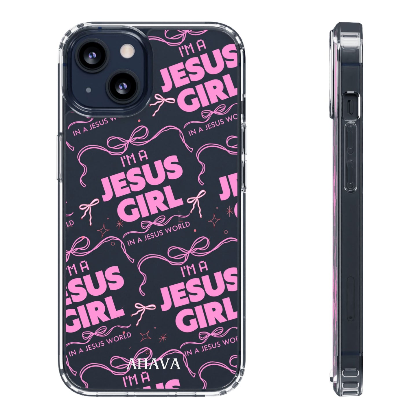 I'm a Jesus Girl Pink Case -Clear