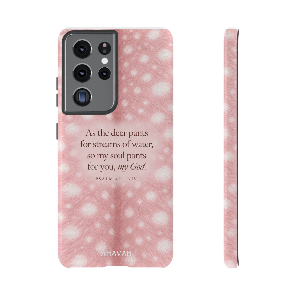 Psalm 42:1 Blush Pink Fawn Phone Case