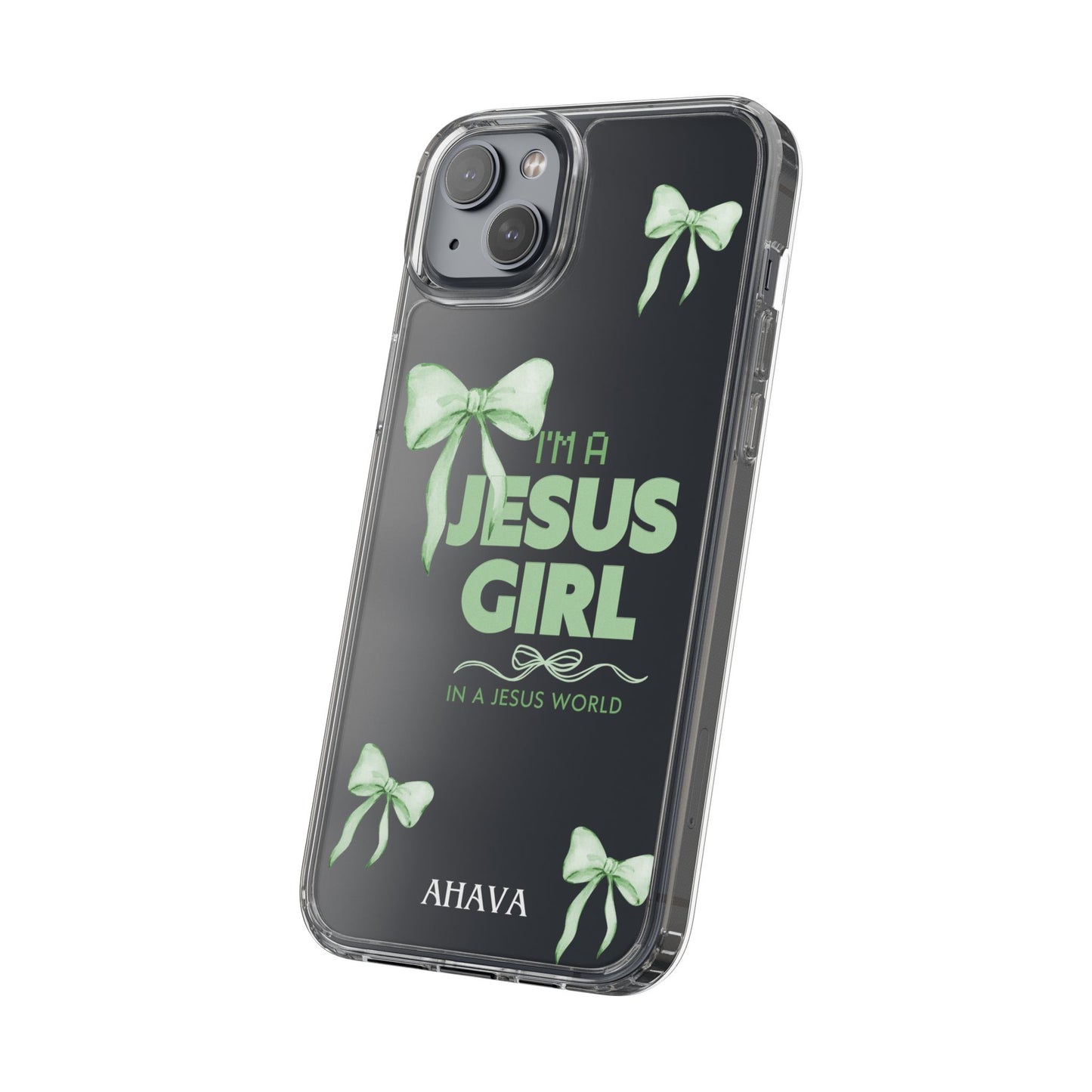 I'm a Jesus Girl Phone Case | Christian Aesthetic Gift for Her | Clear Shockproof Tough Case