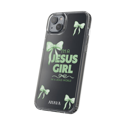 I'm a Jesus Girl Phone Case | Christian Aesthetic Gift for Her | Clear Shockproof Tough Case