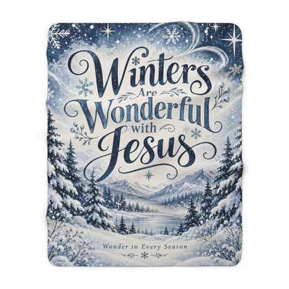 Winter are Wonderful with Jesus | Winter Frost Blanket