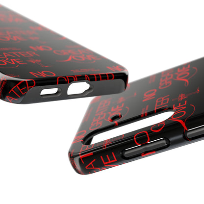 "No Greater Love" Red Phone Case