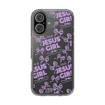 I'm a Jesus Girl Purple Case -Clear