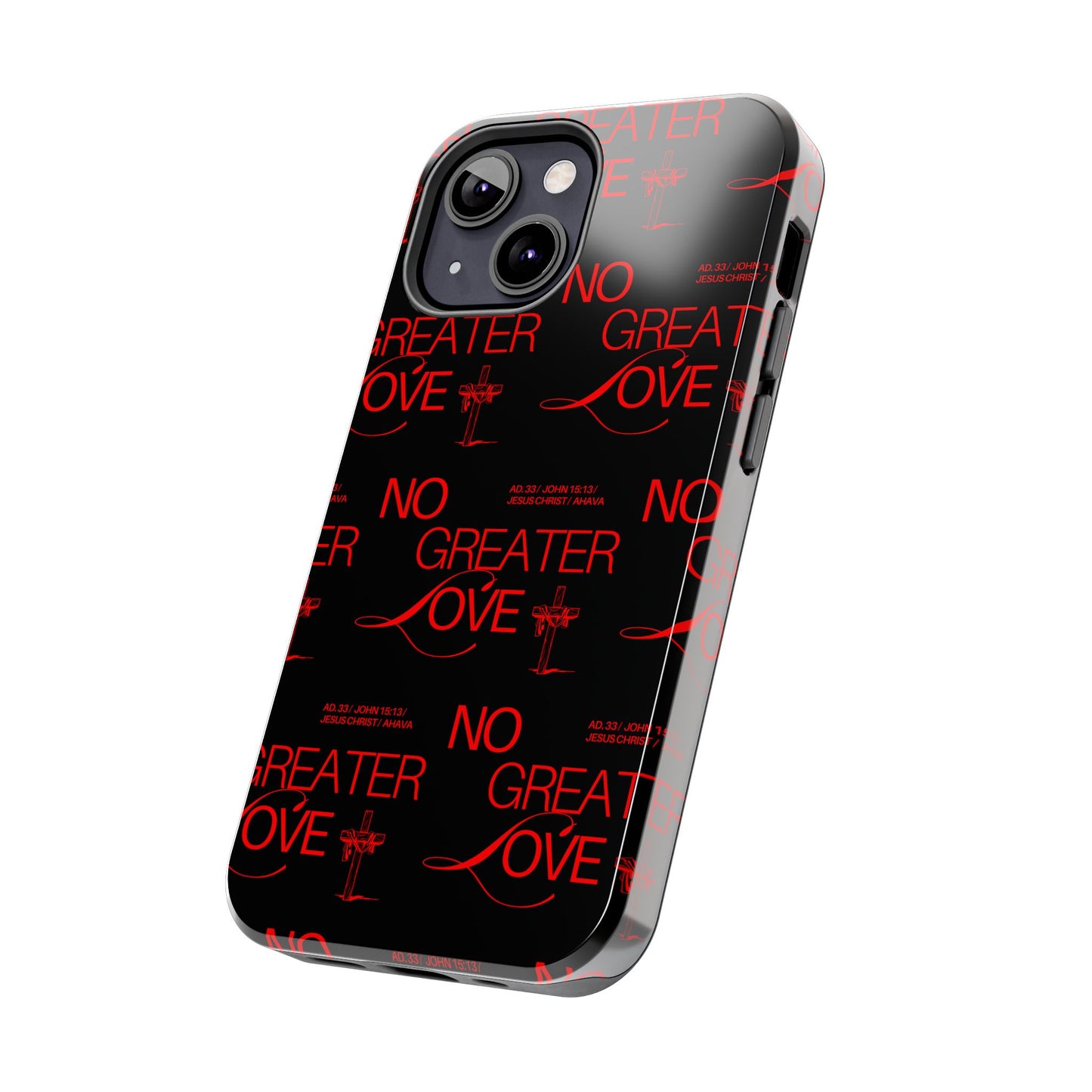 "No Greater Love" Red Phone Case