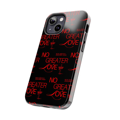 "No Greater Love" Red Phone Case