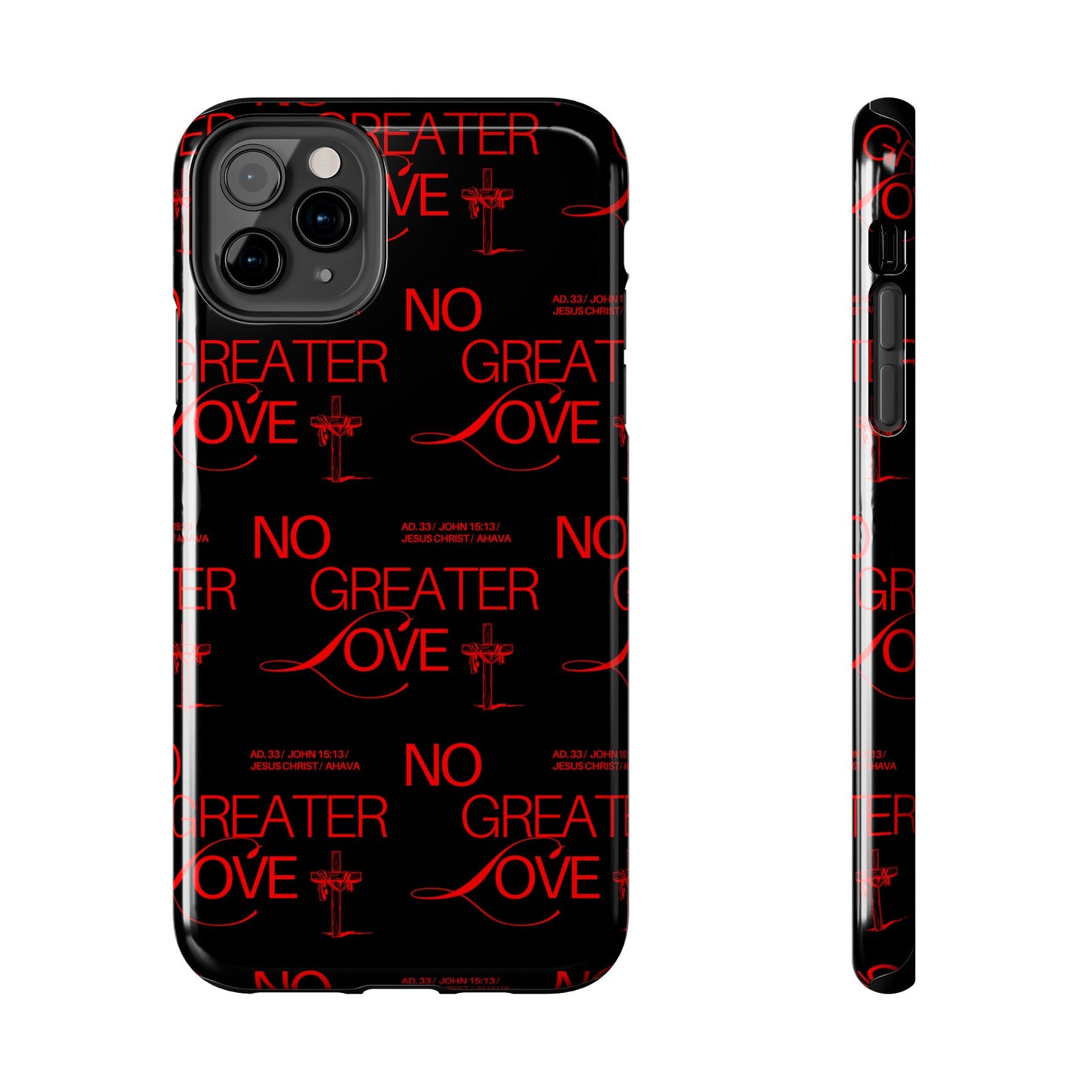 "No Greater Love" Red Phone Case