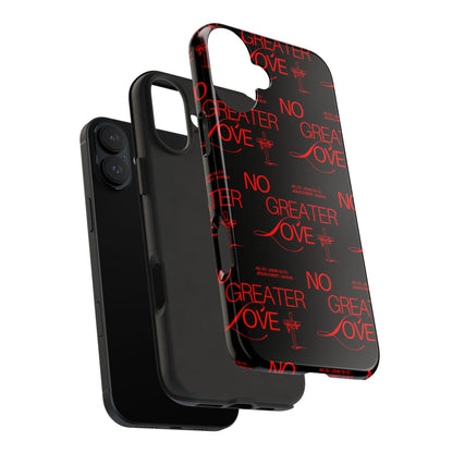 "No Greater Love" Red Phone Case