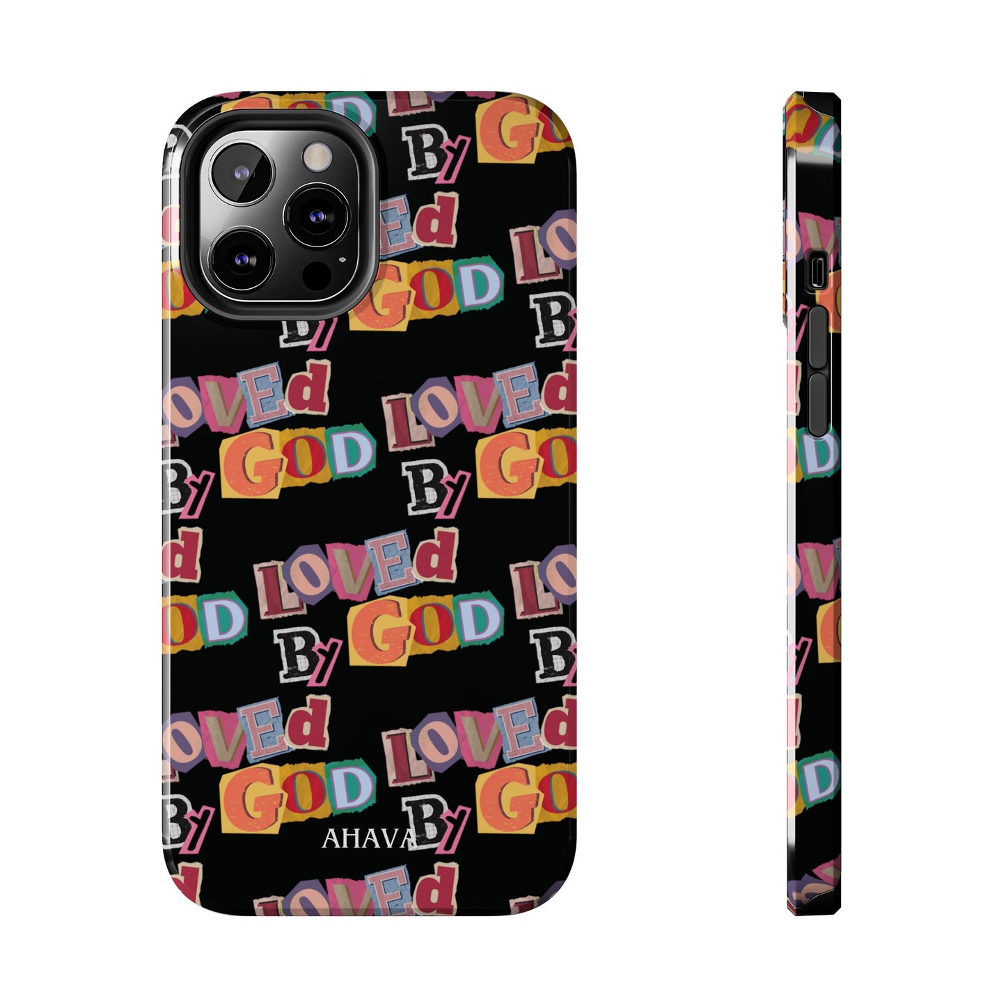 "Loved by God" Black Phone Case