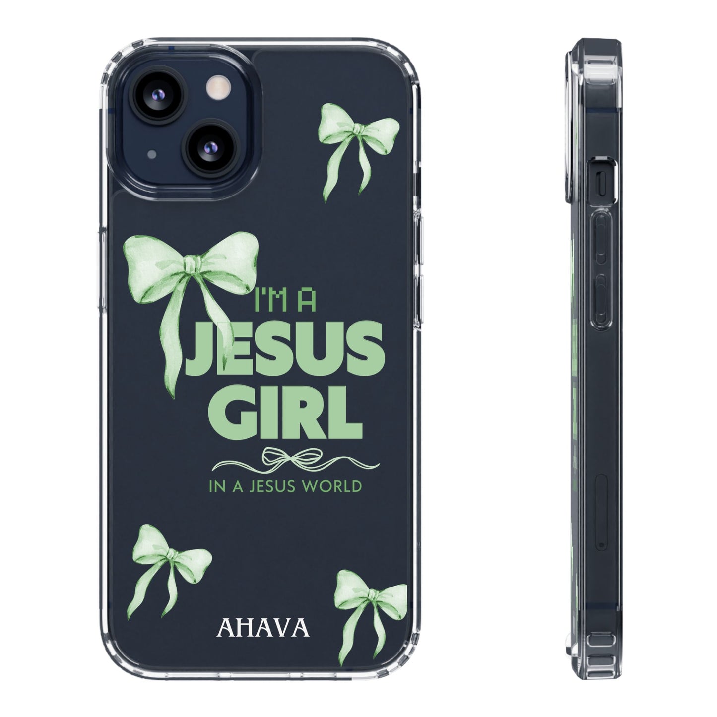 I'm a Jesus Girl Phone Case | Christian Aesthetic Gift for Her | Clear Shockproof Tough Case