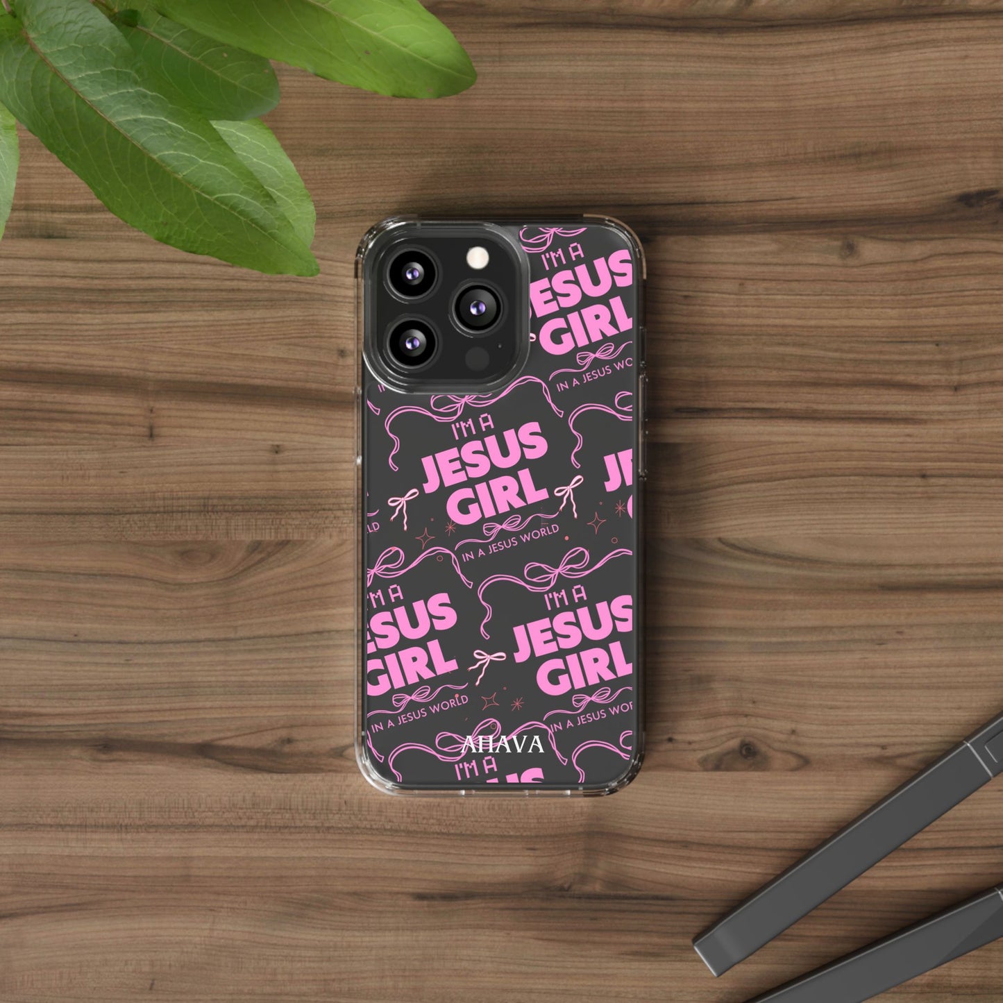 I'm a Jesus Girl Pink Case -Clear