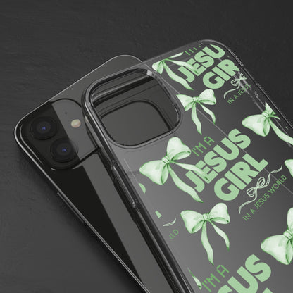 I'm a Jesus Girl Green Case -Clear