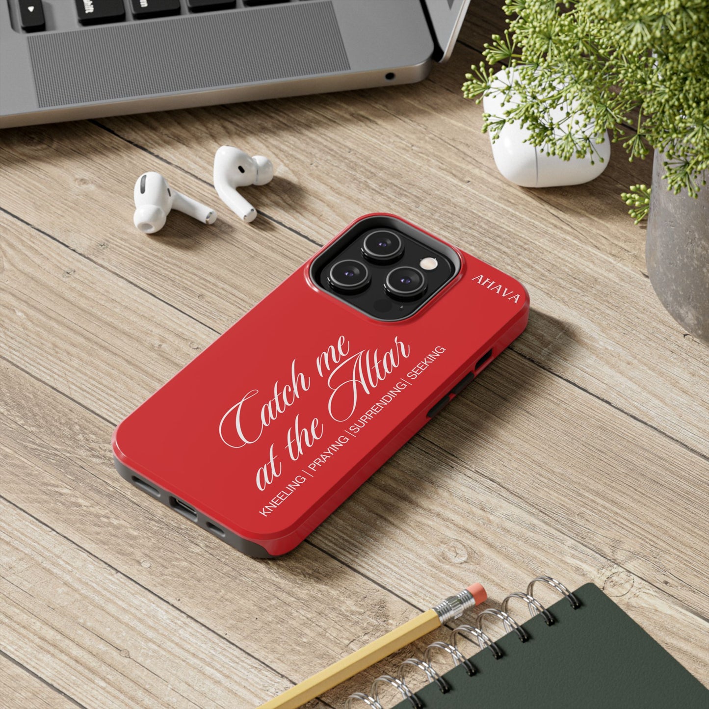 "Catch Me at the Altar" Red Phone Case
