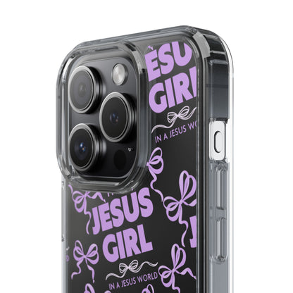 I'm a Jesus Girl Purple Case -Clear