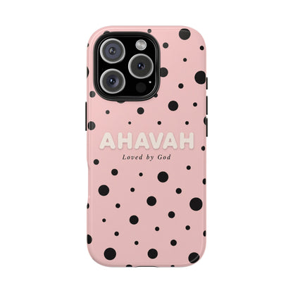 Ahavah Pink Polka Dot Phone Case