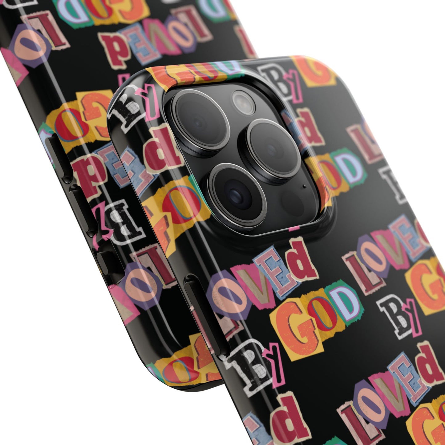 "Loved by God" Black Phone Case