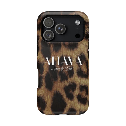 Leopard Print Ahava Phone Case
